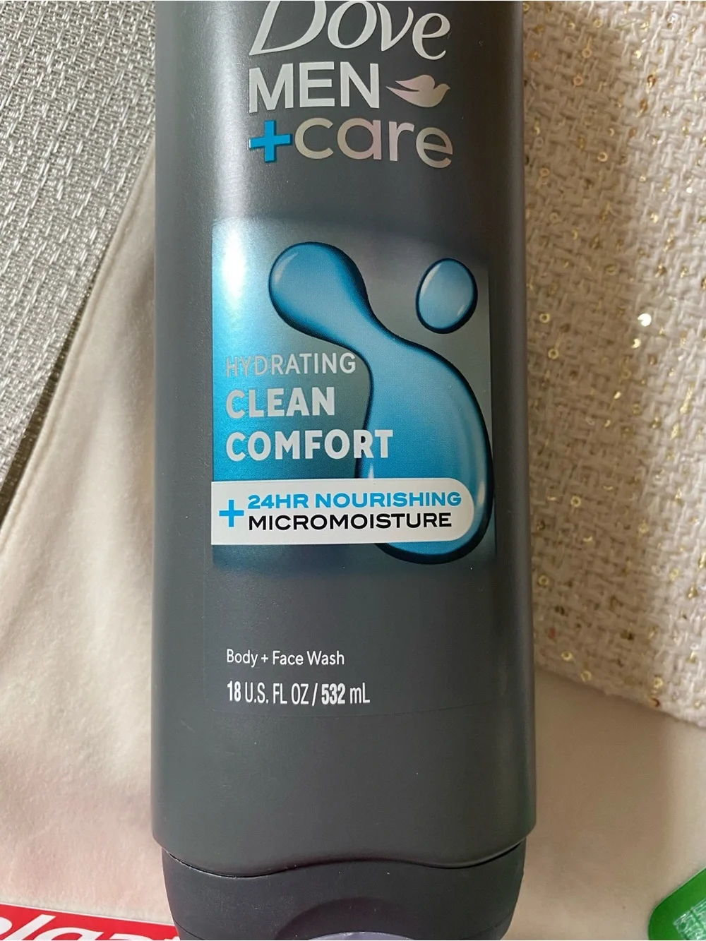 Dove Men+Care Hydrating Body Wash - Clean Comfort (Gray Bottle)